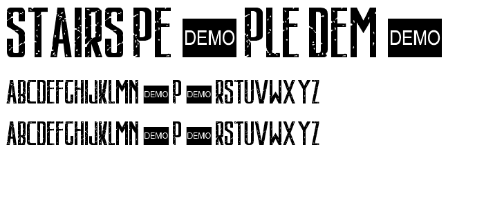 Stairs People DEMO font